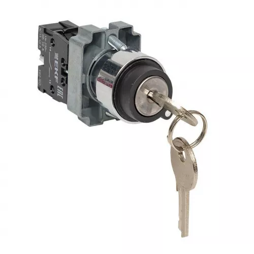 Переключатель BG21 2P с замком (не возврат.) NO EKF xb2-bg21 фото 5