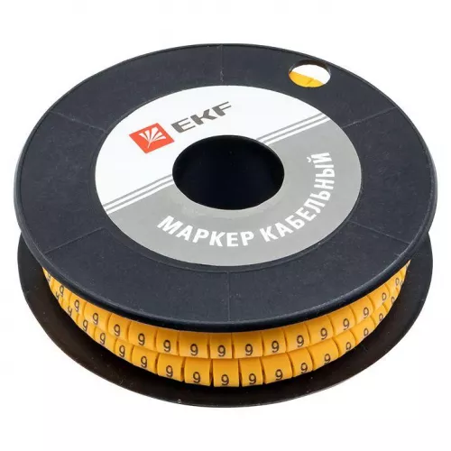 Маркер каб. 4.0кв.мм "9" (ЕС-2) (уп.500шт) EKF plc-KM-4-9 фото 2 Маркер каб. 4.0кв.мм "9" (ЕС-2) (уп.500шт) EKF plc-KM-4-9 фото 2