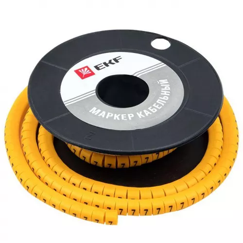 Маркер каб. 6.0кв.мм "7" (ЕС-3) (уп.350шт) EKF plc-KM-6-7 фото 4