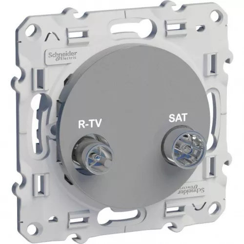 Механизм розетки СП R-TV-SAT Odace оконечная алюм. SchE S53R455