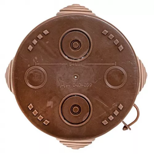 Коробка распаячная КМР-040-039 с крышкой 93х43 4 мембранных ввода IP54 темн. дерево PROxima EKF plc-kmr-040-039-t фото 5