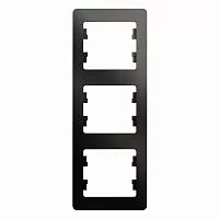Рамка 3-м Glossa верт. антрацит SchE GSL000707
