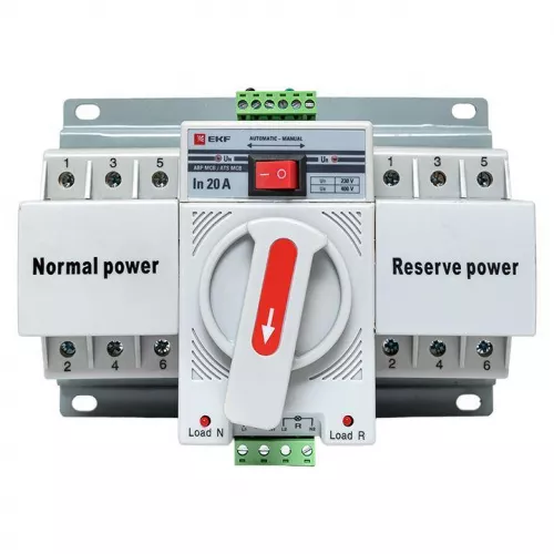 Устройство АВР MCB 3п C 20А 400В PROxima EKF ats-mcb-20c-3p-pro фото 4