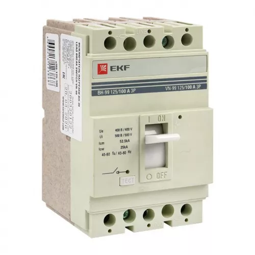 Выключатель нагрузки 3п ВН-99 125/100А EKF sl99-125-100 Выключатель нагрузки 3п ВН-99 125/100А EKF sl99-125-100