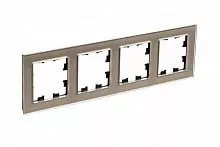 Рамка 4-м AtlasDesign Nature стекло шампань SchE ATN320504