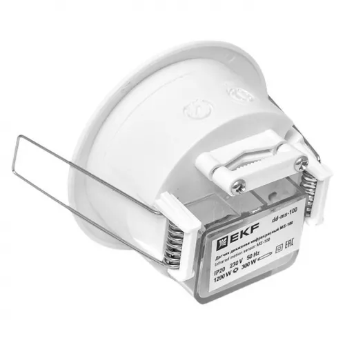 Датчик движения (ИК) MS-100 (ДД) встраив. 1200Вт 360град. до 6м IP20 EKF dd-ms-100 фото 10