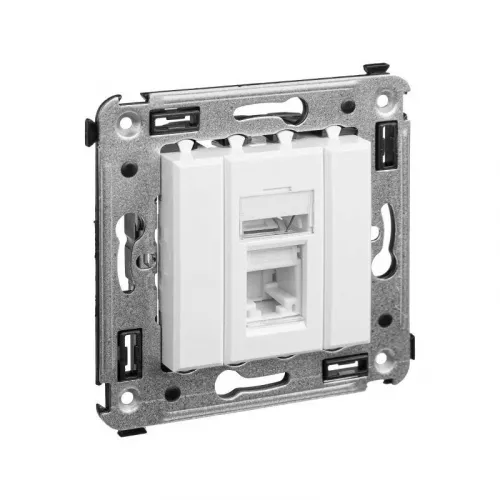 Розетка 1-м RJ-45 СП кат.5e Avanti "Белое облако" DKC 4400463 фото 2 Розетка 1-м RJ-45 СП кат.5e Avanti "Белое облако" DKC 4400463 фото 2