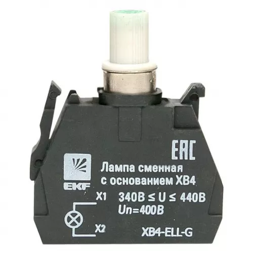 Лампа сменная с основанием XB4 зел. 400В PROxima EKF XB4-ELL-G фото 4