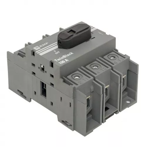 Рубильник 3п 100А с рукояткой управления для прямой установки TwinBlock PROxima EKF tb-100-3p-f фото 6