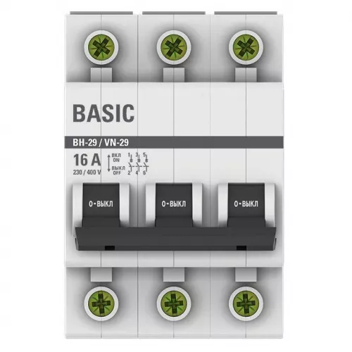 Выключатель нагрузки 3п 16А ВН-29 Basic EKF SL29-3-16-bas фото 2 Выключатель нагрузки 3п 16А ВН-29 Basic EKF SL29-3-16-bas фото 2