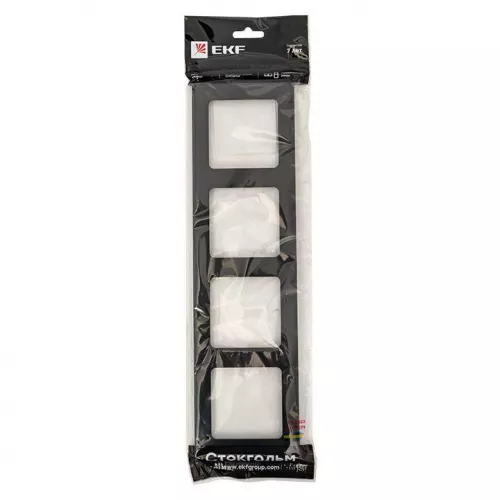 Рамка 4-м Стокгольм металл. черн. PROxima EKF EZM-G-305-10 фото 2 Рамка 4-м Стокгольм металл. черн. PROxima EKF EZM-G-305-10 фото 2