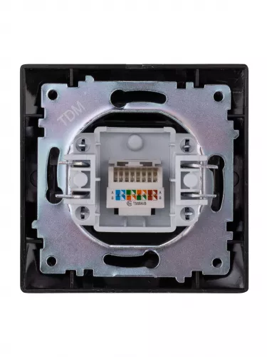 Розетка компьютерная RJ45 старинное серебро "Лама" TDM фото 4