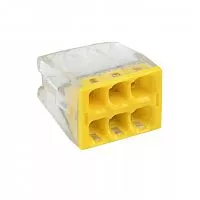 Клемма СМК 2273-246 (с пастой) 6 отверстий 0.5-2.5кв.мм (уп.50шт) PROxima EKF plc-smk-2273-246