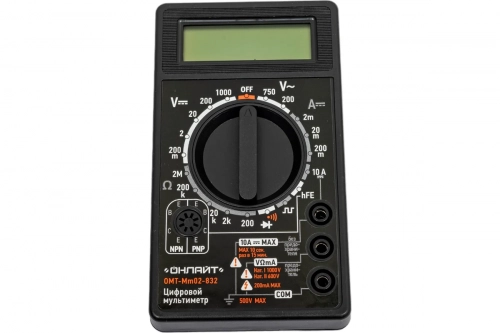 Мультиметр цифровой OMT-Mm02-832 /ОНЛАЙТ