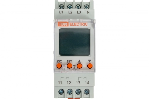 Реле напряжения 3ф РН 12-3х400-230В (LCD-дисплей, 1нр+1нз-контакты) /TDM Реле напряжения 3ф РН 12-3х400-230В (LCD-дисплей, 1нр+1нз-контакты) /TDM
